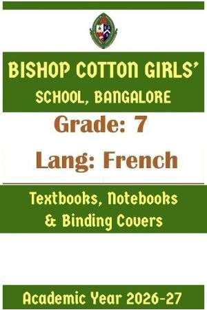 BCGS AY 26 Std 7 Lang French Textbooks Notebooks and Stationery
