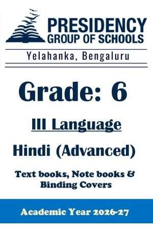 PSBN AY26 Std 6 CBSE III Hindi Advanced Textbook, Notebook and Covers