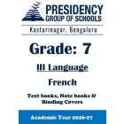 PSBE AY26 Std 7 CBSE III French Textbook, Notebook and Covers