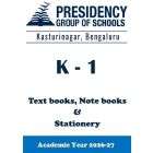 PSBE AY26 K 1 CBSE Textbook, Notebook and Stationery