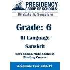 PSBS AY26 Std 6 CBSE III Sanskrit Textbook, Notebook and Covers