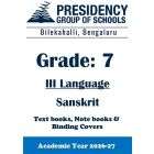 PSBS AY26 Std 7 CBSE III Sanskrit Textbook, Notebook and Covers