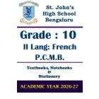 STJ Class 10 II Lang French & PCMB Prescribed Study Kit | 2026