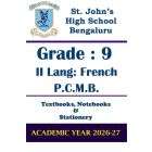 STJ Class 9 II Lang French & PCMB Prescribed Study Kit | 2026