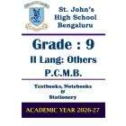 STJ Class 9 II Lang Others & PCMB Prescribed Study Kit | 2026
