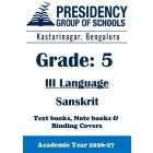 PSBE AY26 Std 5 CBSE III Sanskrit Textbook, Notebook and Covers